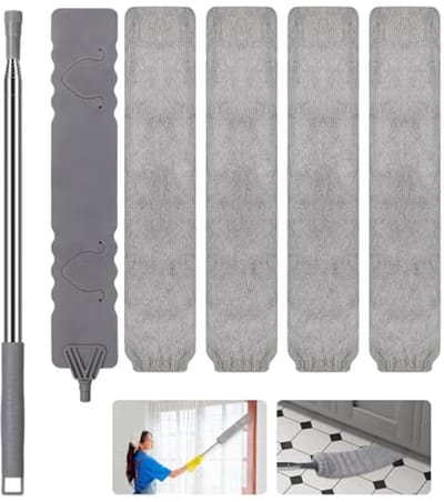 Telescopische stofdoek met wasbare doeken - Uittrekbare plumeau voor huishoudelijk gebruik