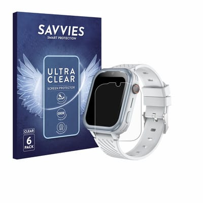 Savvies - Screenprotector voor DDIOYIUR Smartwatch - Folie Beschermfolie transparant 6 Stuks