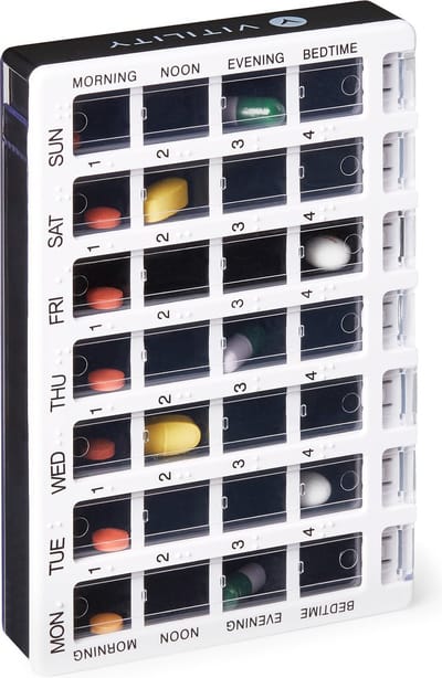 VITILITY - Vitility Medicijncassette - week - Comfort Hulpmiddel - Algemeen Dagelijkse Levensverrichtingen (ADL)