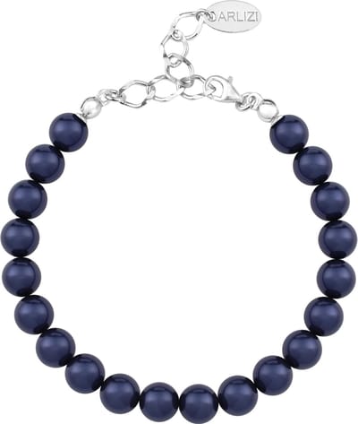 ARLIZI 1126 Parel Armband - Dames - 925 Sterling Zilver - 20 cm - 8 mm - Blauw