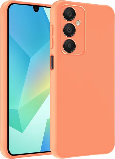 Hoesje - Geschikt voor Samsung Galaxy A16 - Sterk & Shockproof - Siliconen Case - Hoes Cover - Telefoonhoes - Perzik