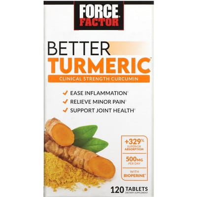 Force Factor, Better Curcuma, 120 Comprimés