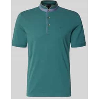 regular fit poloshirt met opstaande kraag en gestikt logo