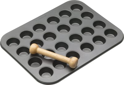 MasterClass tartelettevorm met deegversteviger - met 24 gaten en anti-aanbaklaag 35 x 27 cm