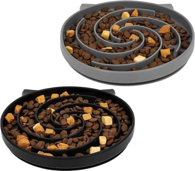 Slow Cat Feeder Bowl - Spiralvormig - Gezond en Langzaam Eten - Vermindert Overgewicht - ShopVlot