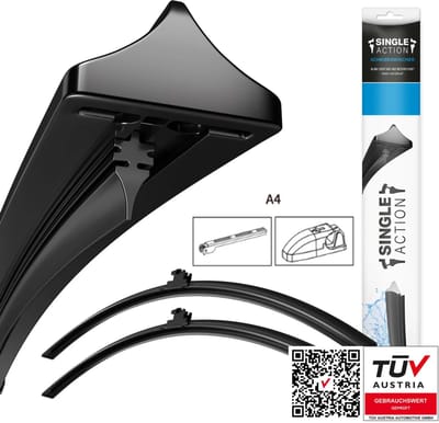 SingleAction Ruitenwissers | Audi A4, bj 11.2003 - 06.2008