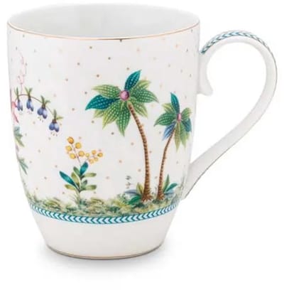 Pip Studio Jolie stippen goud grote mok blauw