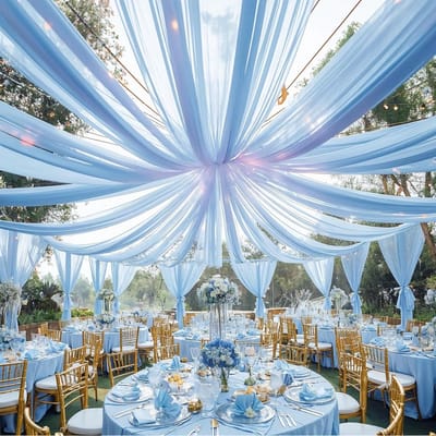 Trouwen Decoratie Boog met Chiffon voor Ceremonie 10m x 0.73m - Bruiloft Versiering, Trouwboog, Feestdecoratie