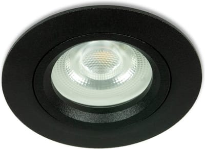 LED Mini inbouwspot Milian -Rond Zwart -Warm Wit -Dimbaar -3.6W -Star Trading LED