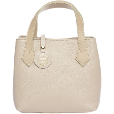 Luisa Vannini Beige Rundleer Tas