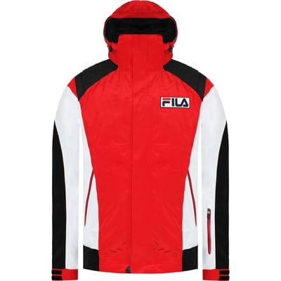 Fila Logo Heren Rood Kort Jasje