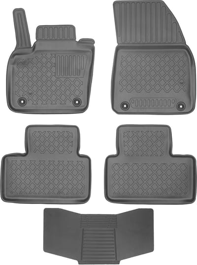 Max-Dywanik ARISTAR - Volvo XC40 2018- - Rubber Vloermat - Zwart - Set met Tunnelbescherming