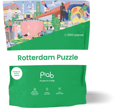 Puzzle in a Bag - Rotterdam Puzzel 1000 Stukjes - Stadspuzzel voor Volwassenen - Ideaal cadeau voor puzzelaars die van Rotterdam houden
