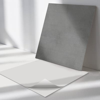 Wallfluent Vinyl Tegels - Ruwe Betontextuur Vinyl Wandtegels - 30 cm x 30 cm - Grijs PVC Tegels - Verpakking van 9 stuks - Vierkant PVC Tegels - Texturen Plaktegels - Zelfklevende PVC Tegels - Plaktegels Keuken en Badkamer