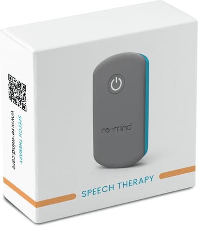 Re-mind Speech Therapy: Voor logopedie en OMFT oefeningen. Met een licht trilsignaaltje herinnert hij je aan de instructie die je logopedist je gegeven heeft. Werkt ongemerkt en kan ook voor kinderen worden gebruikt. Aanbevolen door logopedisten.
