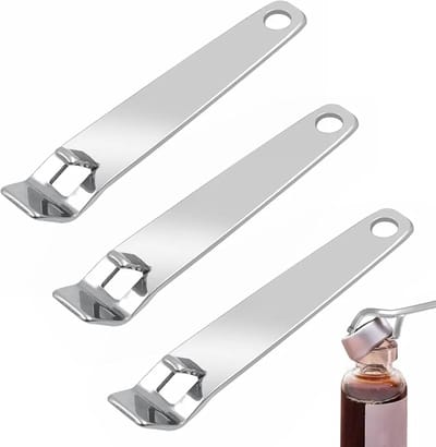 3 stuks mini-flesopeners - Multifunctionele flesopener voor orale vloeistoffen - Geschikt voor medicijnflessen en dranken in ziekenhuizen - Kleine en praktische flesopener - Geschikt voor verpleeg kundigen, apotheken en huizen - Zilver