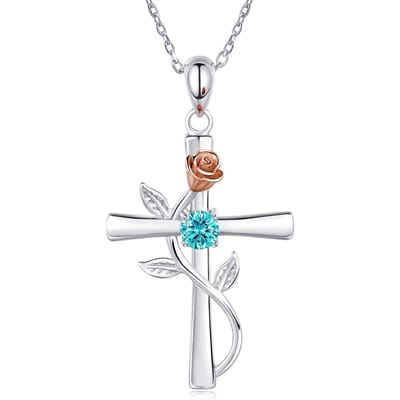 Nieuwe Cross Rose ketting Damesmode hanger ketting sieraden