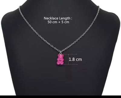 Akyol - beren ketting - Roze - Beertje - ketting met beer- Cadeau - Ketting