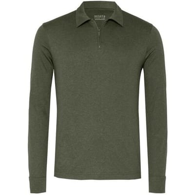 Desoto Luxury Polo Luxury Long Sleeve Mélange Groen / male