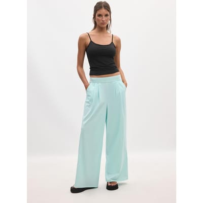 Stradivarius Palazzo-joggingbroek met elastische tailleband  Pastelgroen XS