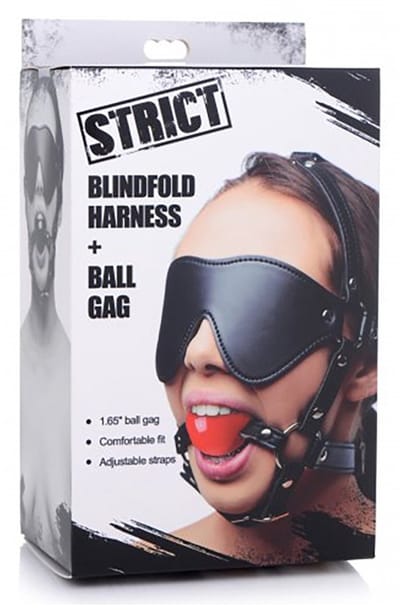 ST Blinde Vouw Harnass met Ball Gag