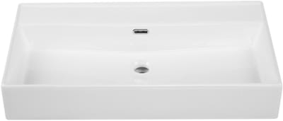 Saniclass Legend Meubelwastafel - 61x47x12cm - met overloop - 1 wasbak - 0 kraangaten - keramiek - glans wit