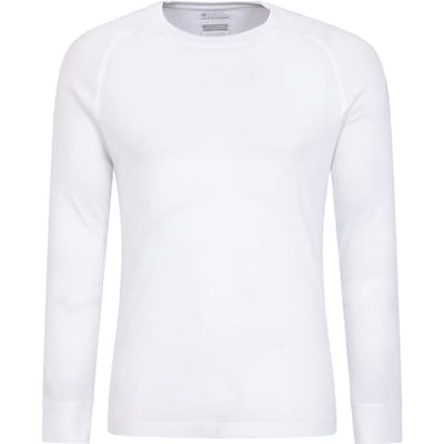 Mountain Warehouse Heren Talus Ronde Hals Thermo Top met Lange Mouwen (Wit)