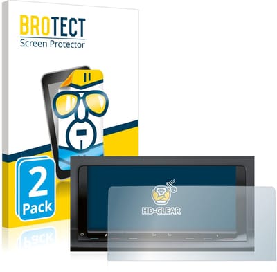 BROTECT - Screenprotector voor Volkswagen Caddy 5 Discover Pro 10 (2021) - Folie Beschermfolie transparant 2 Stuks