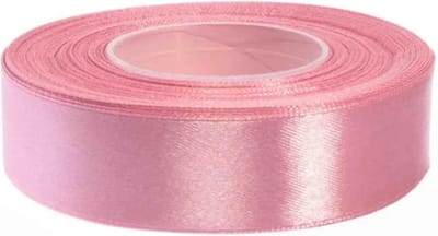 Hobbygroep satijnlint luxe knutselband 25 mm 25 m heide roze.