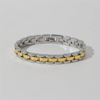 Lucardi Dames Stalen armband breed - Armband - Staal - Zilverkleurig - 20 cm