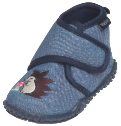 Playshoes pantoffels jeansblauw egel