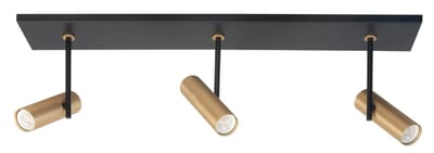 Spot Trend 3 lichts L 65 cm incl mini GU10 zwart goud