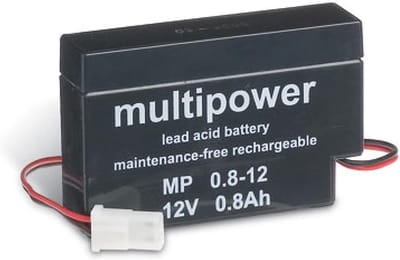 Oplaadbare Batterij - Energiebron - Noodstroom Toepassingen - Onderhoudsvrij Systeem - 12V 800mAh - Zwart