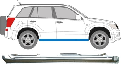 Volledige dorpel voor Suzuki Grand Vitara 2005-2014 / Rechts