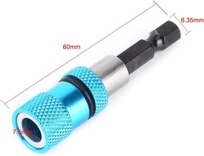 Boorverlengingshouder - Bithouder Verlenger - Schroeven Draaien - Sterk Magnetisme - 60 mm - Zilver