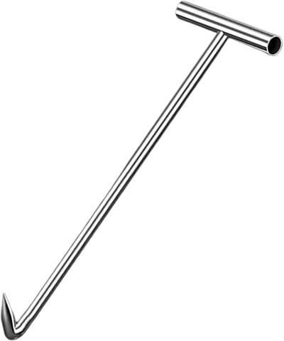 Putdekselhaak - Riooldeksel lifter - Veilig deksels optillen - Antislip T-handgreep - 8/10/12 mm stang - Zilver