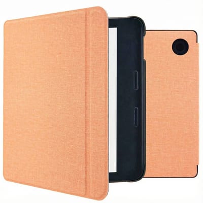 imoshion Canvas Sleepcover Bookcase met stand voor de Kobo Libra 2 / Tolino Vision 6 - Peach