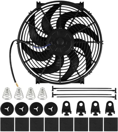 Universele 14 Inch Elektrische Radiator Ventilator 12V 90W voor Auto en Vrachtwagen met Montageset