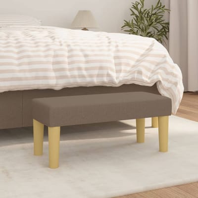 vidaXL - Bankje - 70x30x30 - cm - stof - taupe