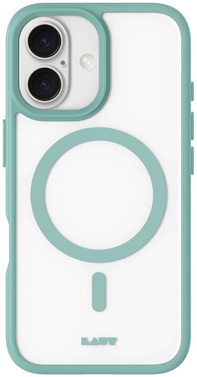 LAUT HUEX PROTECT Hoesje, Mat, Soft-Touch Afwerking, MagSafe® Compatibel, IMPKT Cell® Valbescherming, iPhone 16, Groen