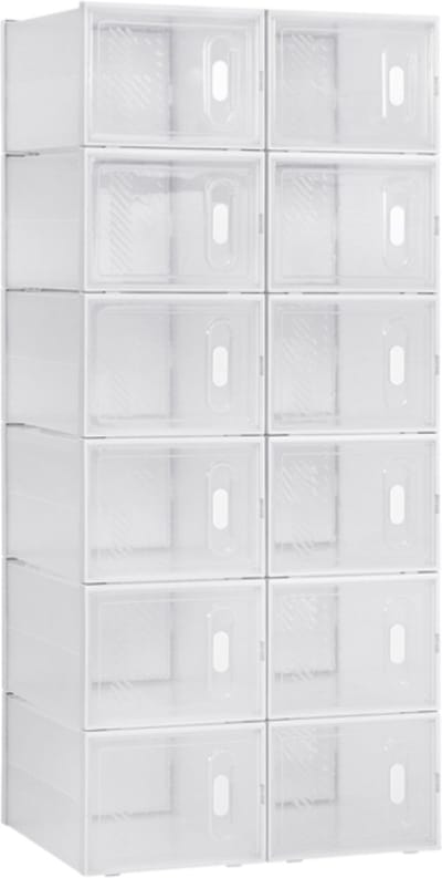 Happyment Schoenenbox PRO - 12 stuks - Transparant - Sneakerbox - Schoenendoos - Opbergsysteem - Opbergbox