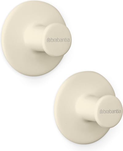 Brabantia ReNew Handdoekhaakjes - 2 stuks - Zonder Boren - Soft Beige
