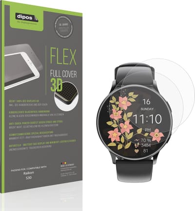 dipos FLEX – 2x Matte Screenprotector geschikt voor Raikon S30 | Volledige Schermbescherming | Case-Friendly