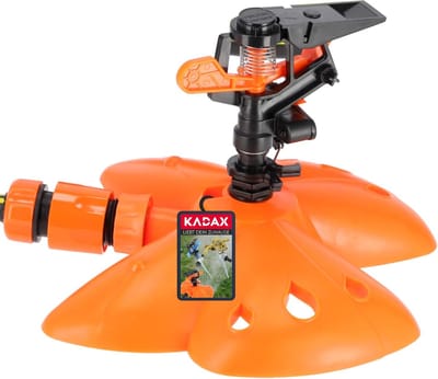 Oscillatiesproeier Gazon - Watersproeier Tuin - Grote Oppervlaktes - Vier Sproei Modi - 22 x 14.5 cm - Oranje