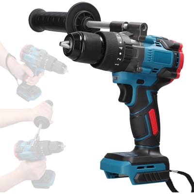 13 mm multifunctionele elektrische accuboormachine met hoog koppel, krachtige draadloze oplaadbare hand veelkleurig