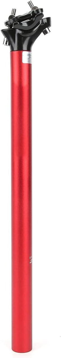 Fietszadelpen Aluminium - Zadelpaal Fiets - Fietscomfort Verbeteren - 3D Smeedtechnologie - 316 mm 400 mm - Rood