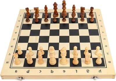 Schaakbord Set - Houten Spel - Strategisch Spel - Magnetische Stukken - 39cm - Houtkleur