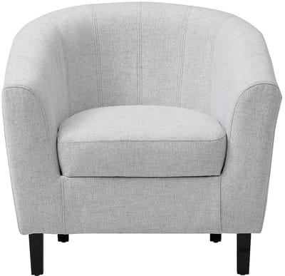 Vente-unique Cabrioletfauteuil in lichtgrijs gemêleerde stof CRISTOBAL
