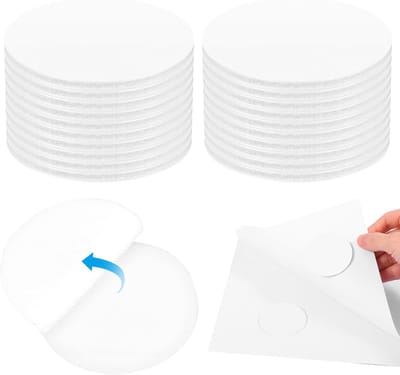 50 Stuks ronde-Wit(5x5x0,2cm) zelfklevend klittenband - duurzaam klittenband strips - Ideaal voor vloermatten - kofferbakmatten - beddengoed - bankkussens - meubels en auto interieur decoratie bevestiging | Cyslmuk®