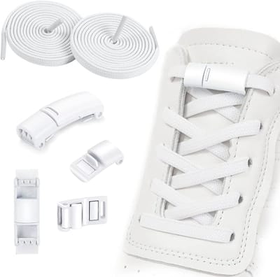 Famanu – Elastische schoenveters zonder strikken, magnetische metalen sluiting, rubber uitvoering voor sport
